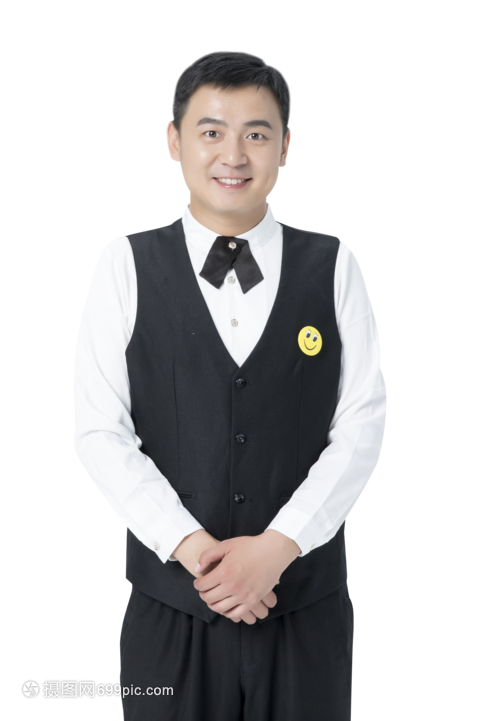 男服務員微笑服務 點亮餐飲體驗的溫暖之光